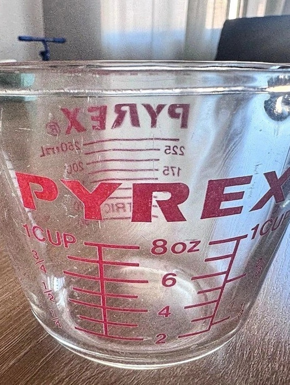 Pyrex 1 Cup Glass Measuring Cup 8 oz Clear